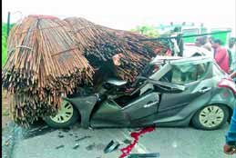 Two killed As Car Rams Parked truck In Hyderabad