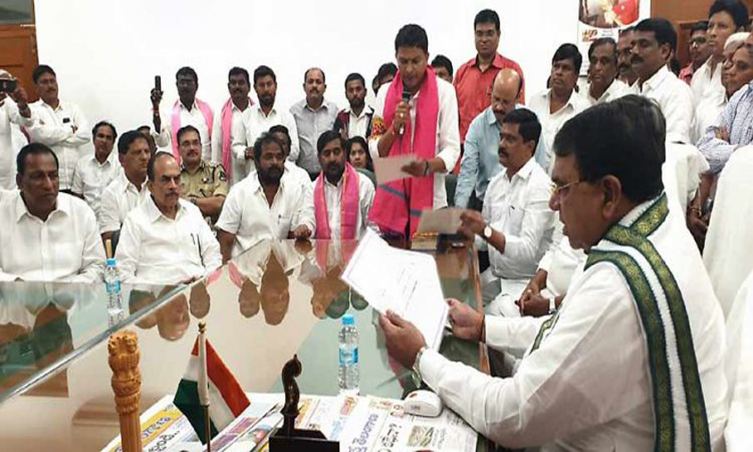 Telangana: Sanampudi Saidi Reddy takes oath as MLA