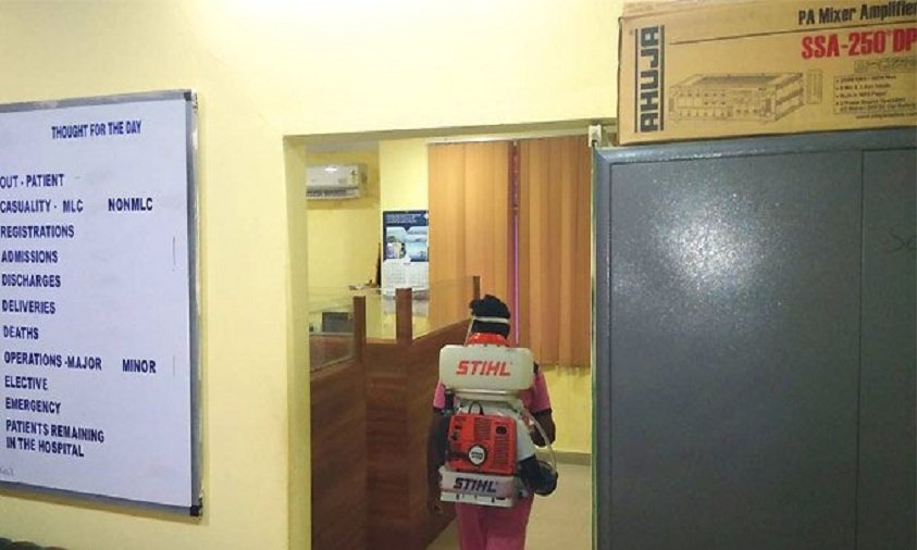 Sanitation Protocol In Place At Gandhi Hospital