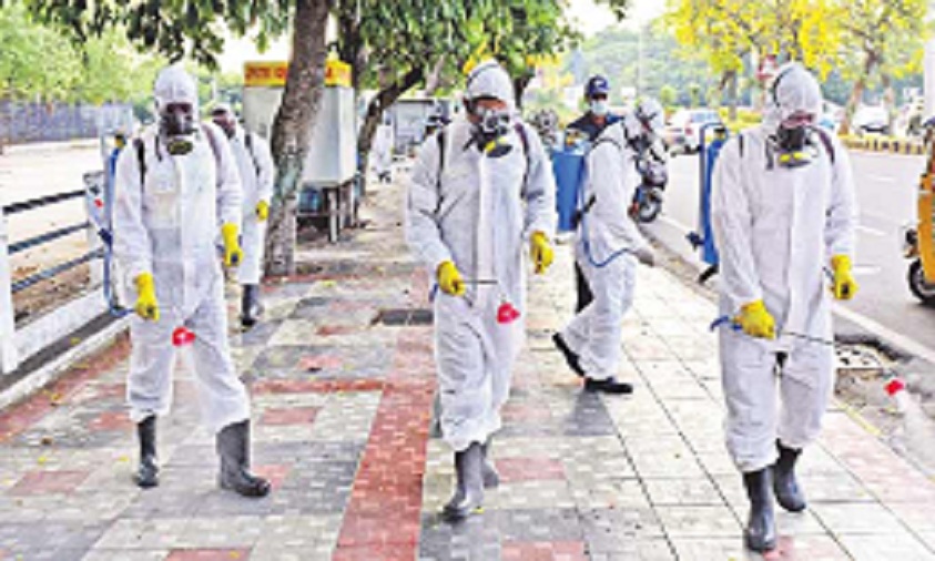 GHMC’s DRF staff working round the clock to sanitise Hyderabad
