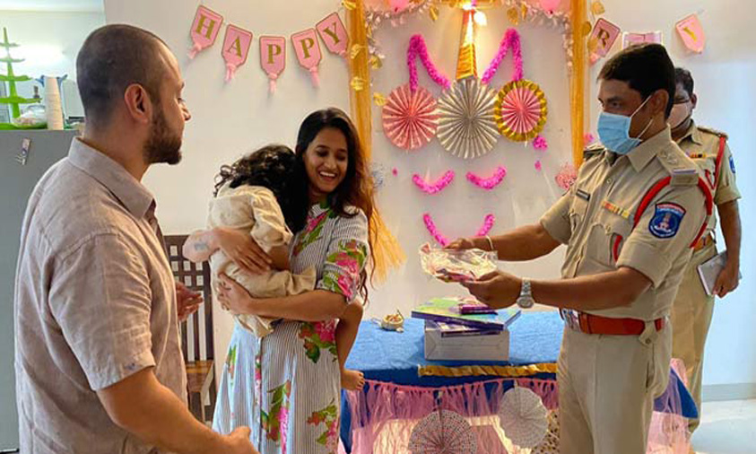 Cyberabad cops add fun to 3-year-old’s birthday