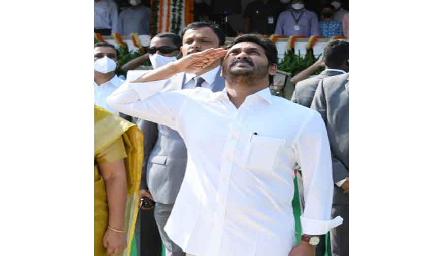 Andhra: CM YS Jagan Hoists National Flag On Formation Day