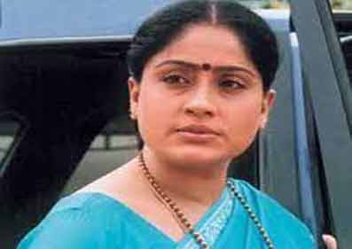 Former MP Vijayasanti Holds Protest At Her Residence