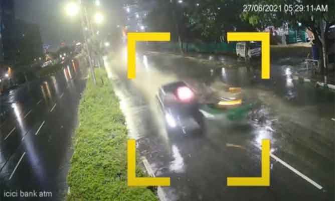 One Person Died in a Road Accident in Madhapur