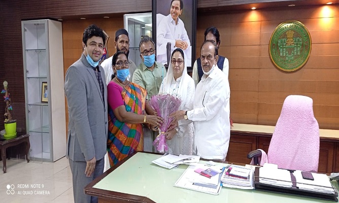 Central Waqf Council Delegation meets Telangana Home Minister
