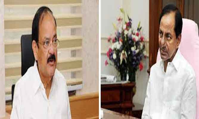 CM KCR Greets Vice President On His Birthday