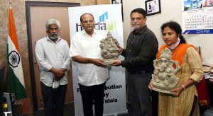 CS Inaugurated Clay Ganesh Idols Distribution Program