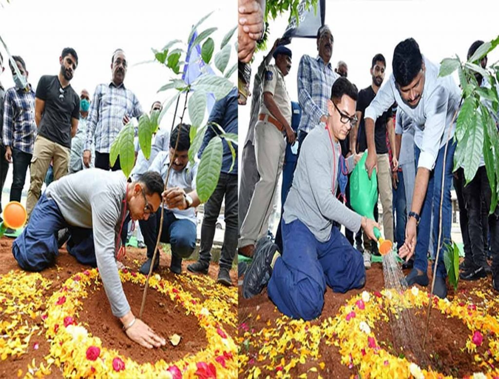 Actor Aamir Khan Participates In Green India Challenge