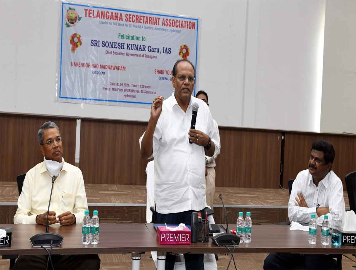 Work for Growth of Telangana: CS Asks Employees