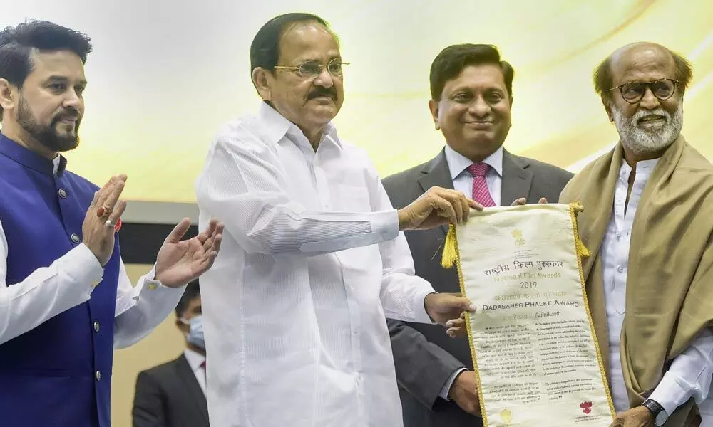 Venkaiah Naidu Honours to Rajinikanth with Dadasaheb Phalke Award