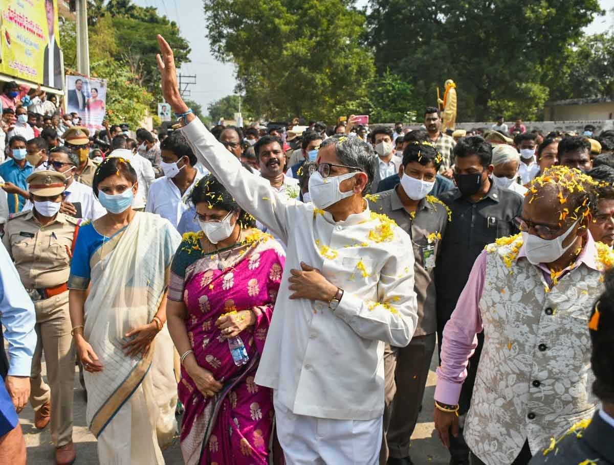 N.V. Ramana visits his native village first time after taking office of the CJI