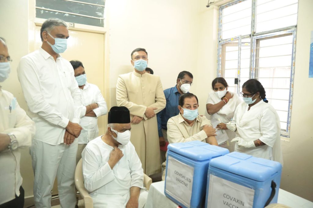 Harish Rao Launches Booster Dose of Corona Vaccine at Charminar