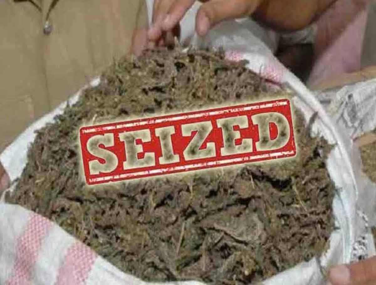 Car Overturned: Two Quintals Of Ganja Found
