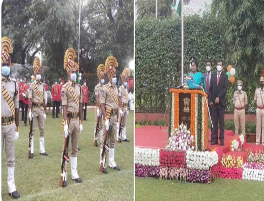 Governor Tamilisai Hoists Tricolour To Mark 73th Republic Day