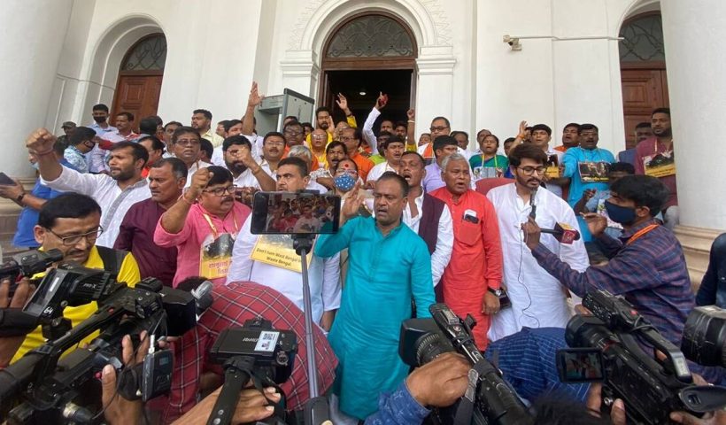 Birbhum violence: Five BJP MLAs, including Suvendu, suspended