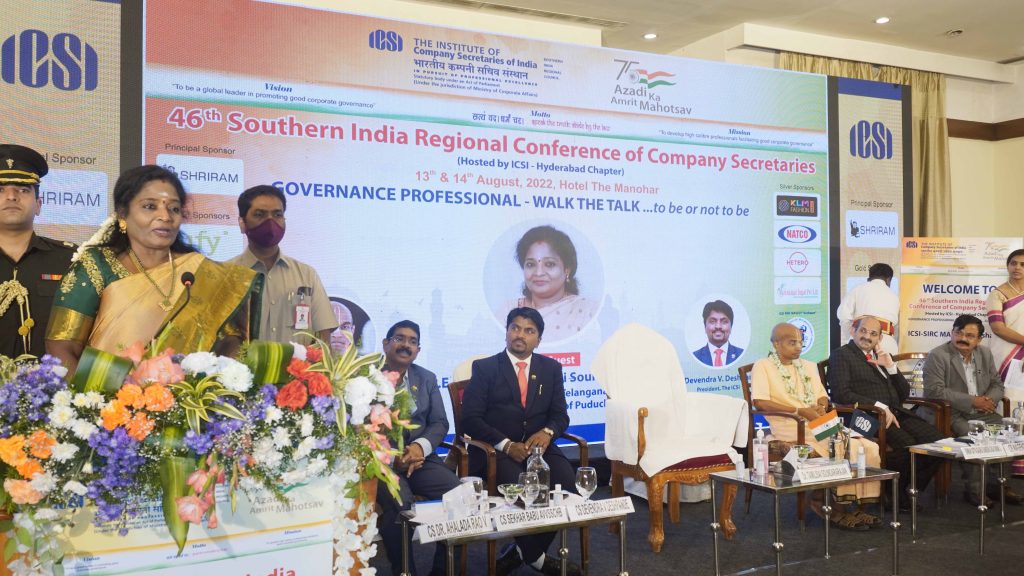 Governor inaugurates ICSI-SIRC’s 46th Southern India Regional Conference of Company Secretaries