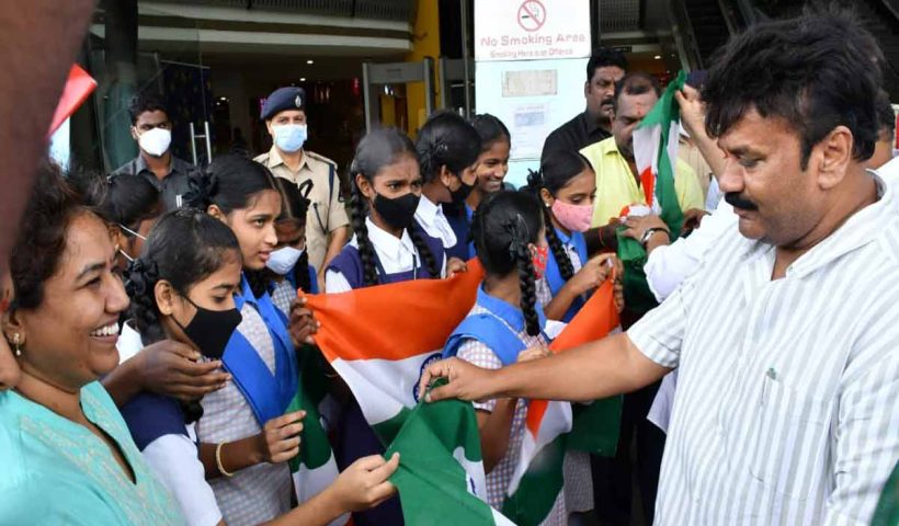 Distribution of National Flags Launched in Telangana
