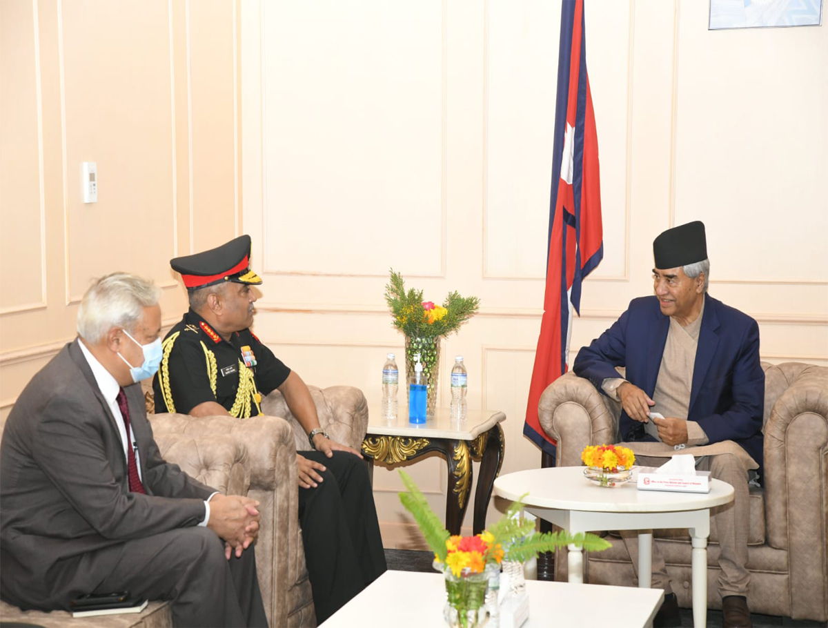 Indian Army Chief Calls on Nepal PM