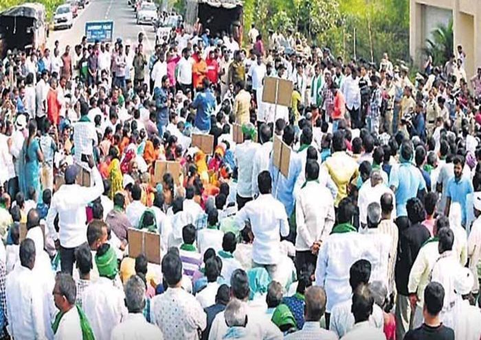 Farmers Affected by Kamareddy Master Plan Approached TSHRC Today