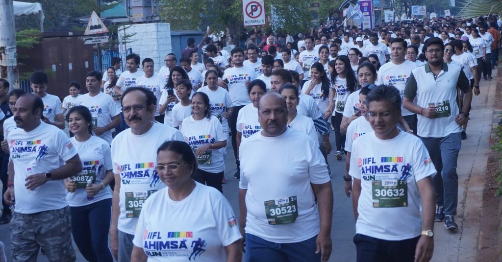 Hyderabad: More Than 3,000 Runners Participated in JITO Ahimsa Run