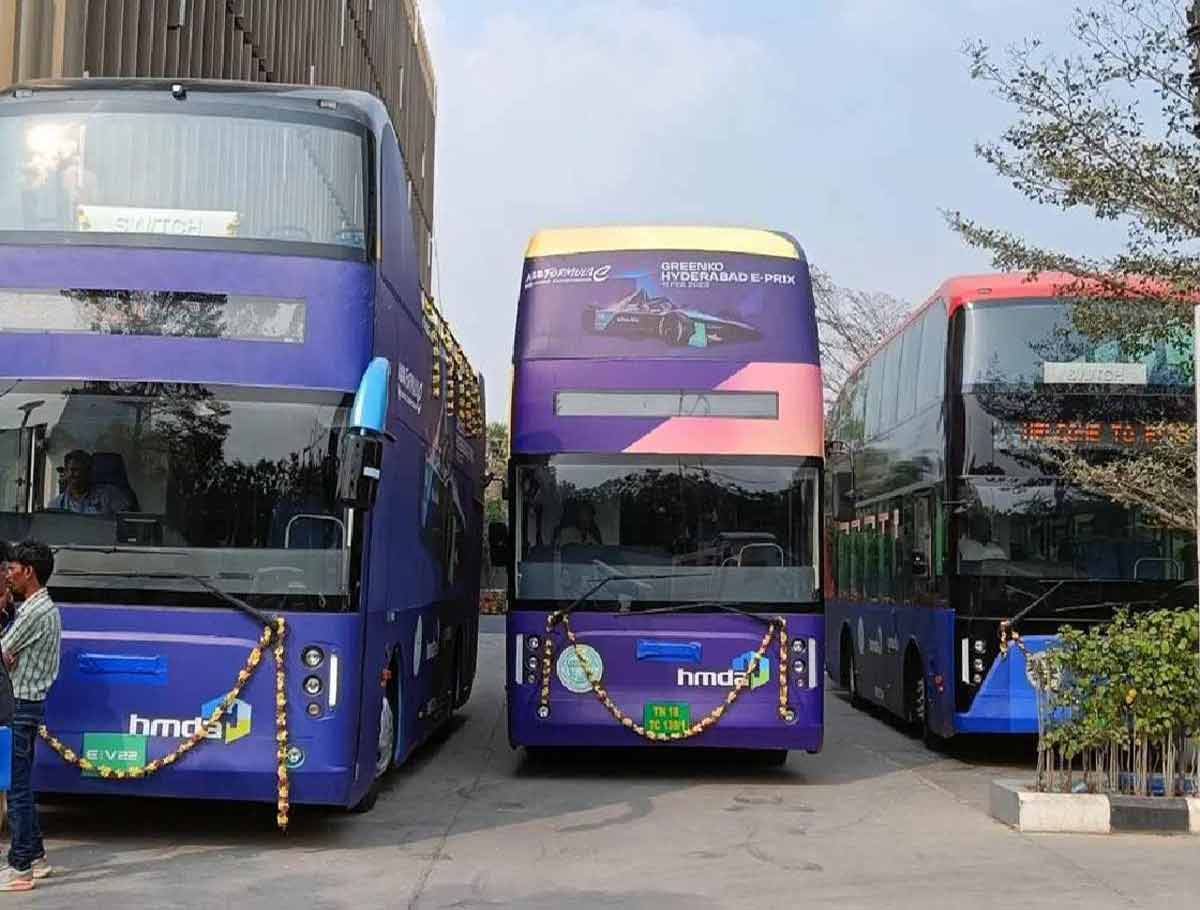 Six Electric Double-Decker Buses to Launch in Hyderabad