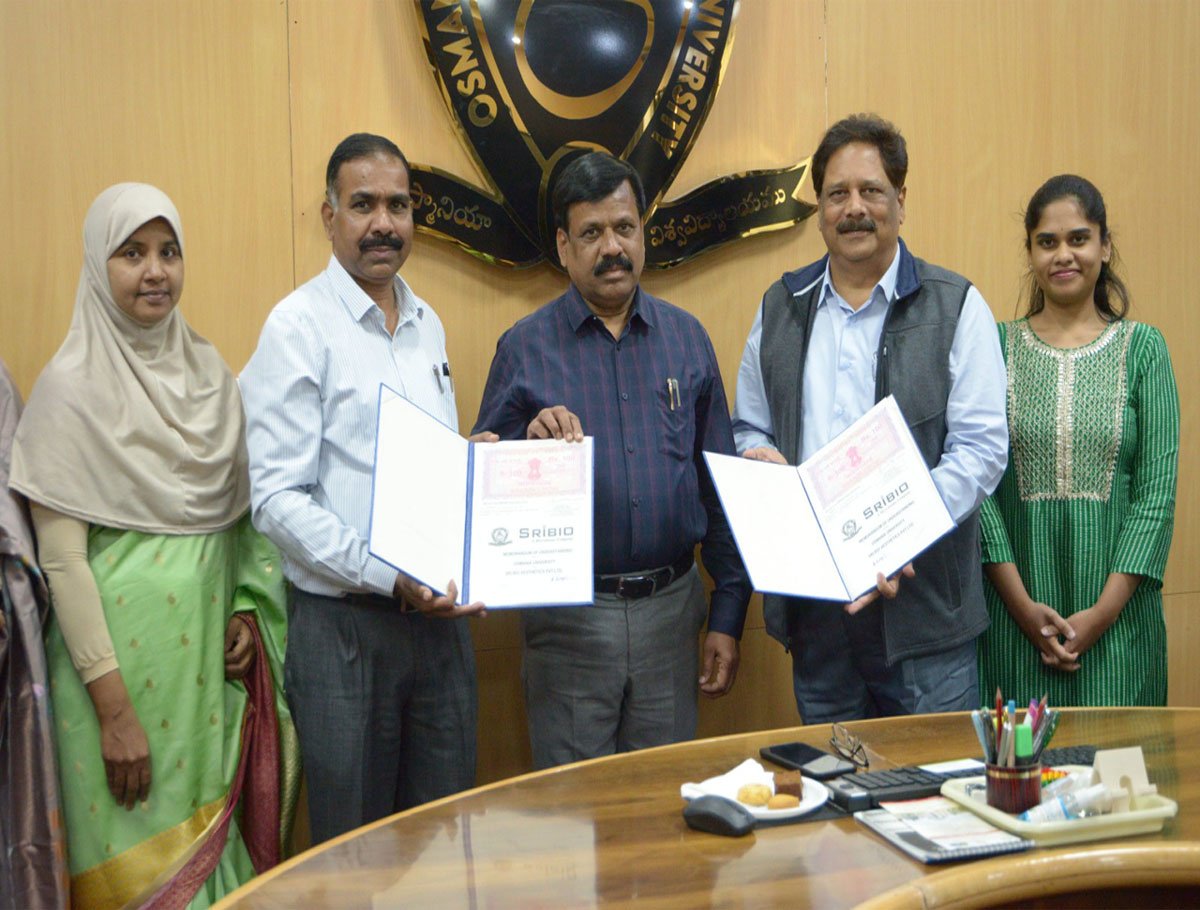 MoU Singned Between Dept of Microbiology and Sri BioAesthetics at OU
