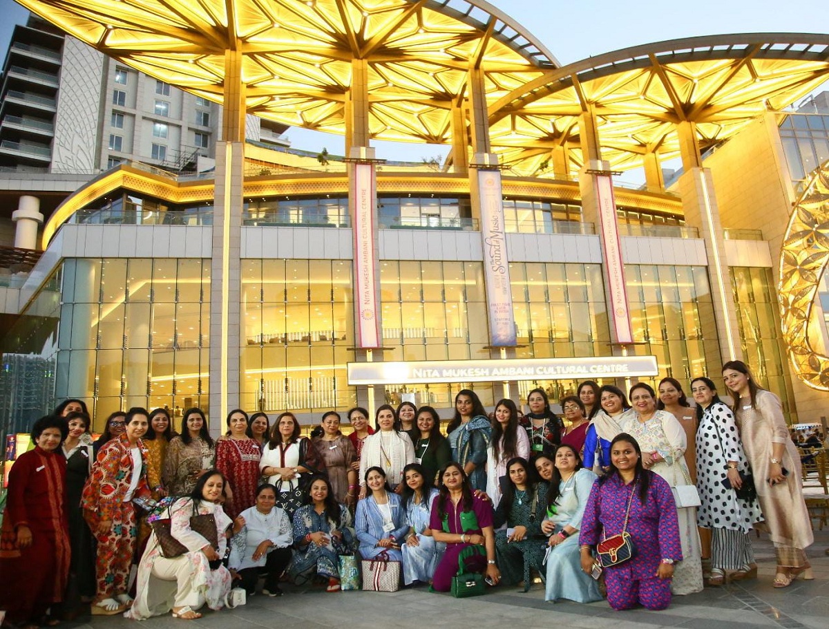 FLO Delegation of 100 Member Visits Nita Mukesh Ambani Cultural Centre in Mumbai