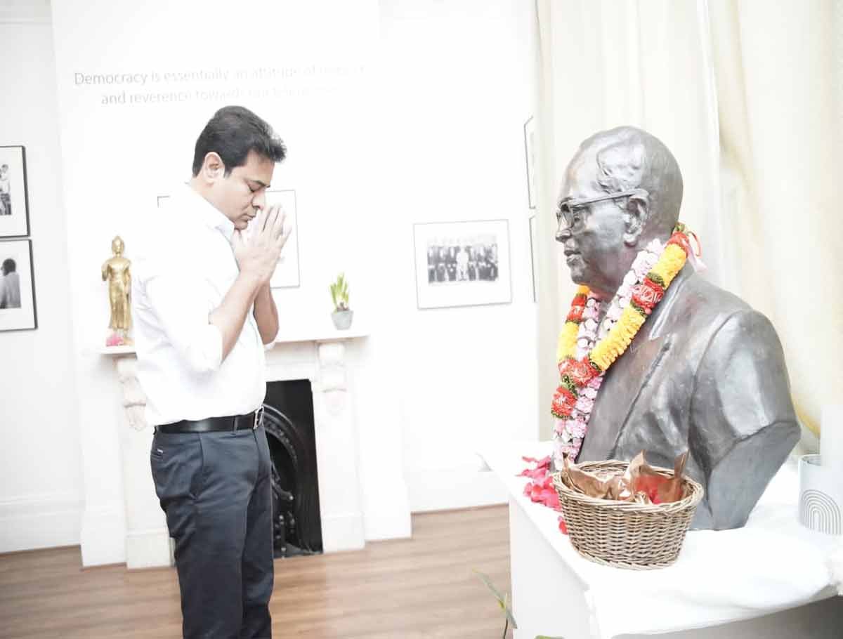 Minister KTR Pay Tributes to Ambedkar’s Legacy