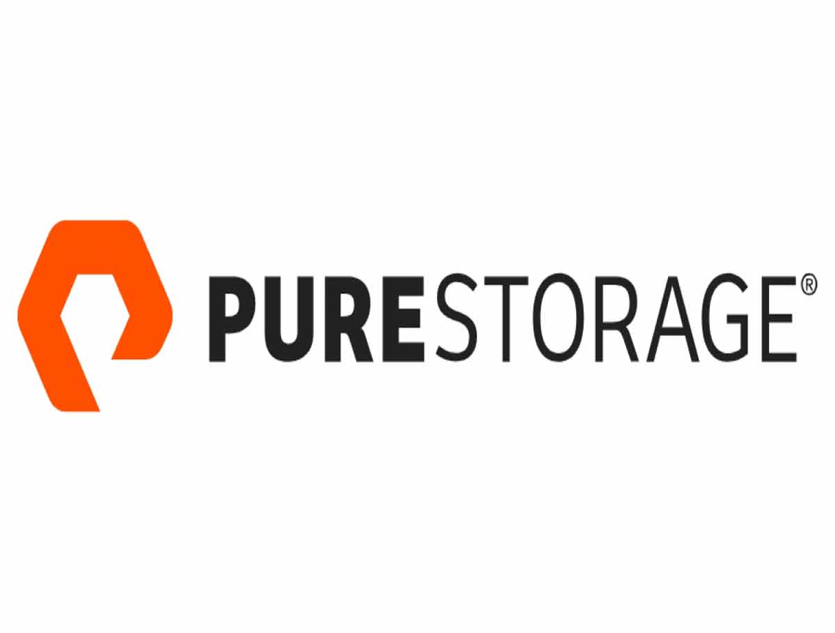 A sign of Pure Storage is seen in its office in Mountain View, California  on April 17, 2018. (Photo by Yichuan Cao/Sipa USA Stock Photo - Alamy