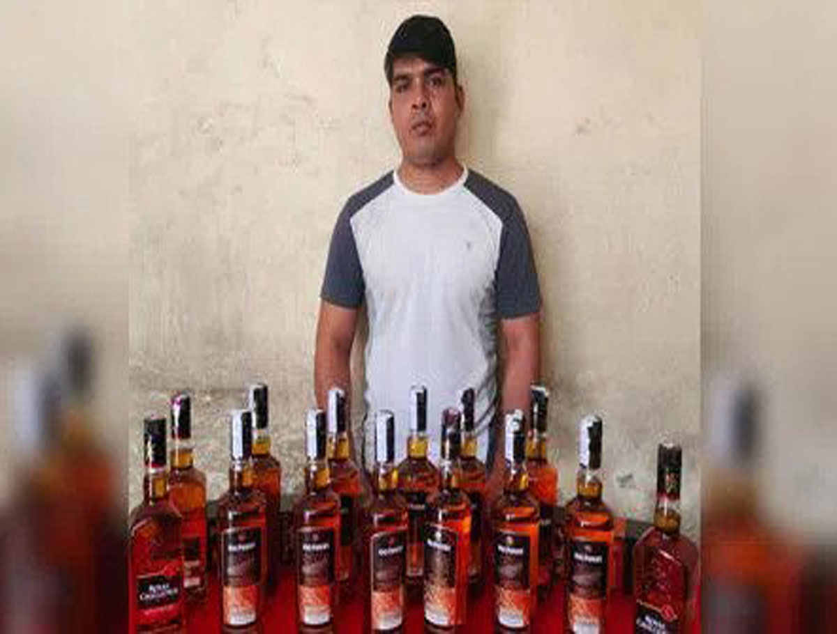 14 Bottles Of Army Supply Liquor Seized From Man