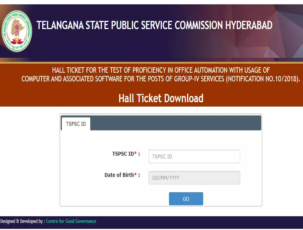 TSPSC Declares Hall Tickets For Group-IV Examination