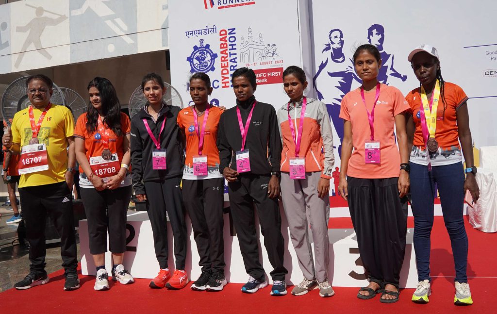 The 12th Edition of NMDC Hyderabad Marathon Powered by IDFC First Bank held