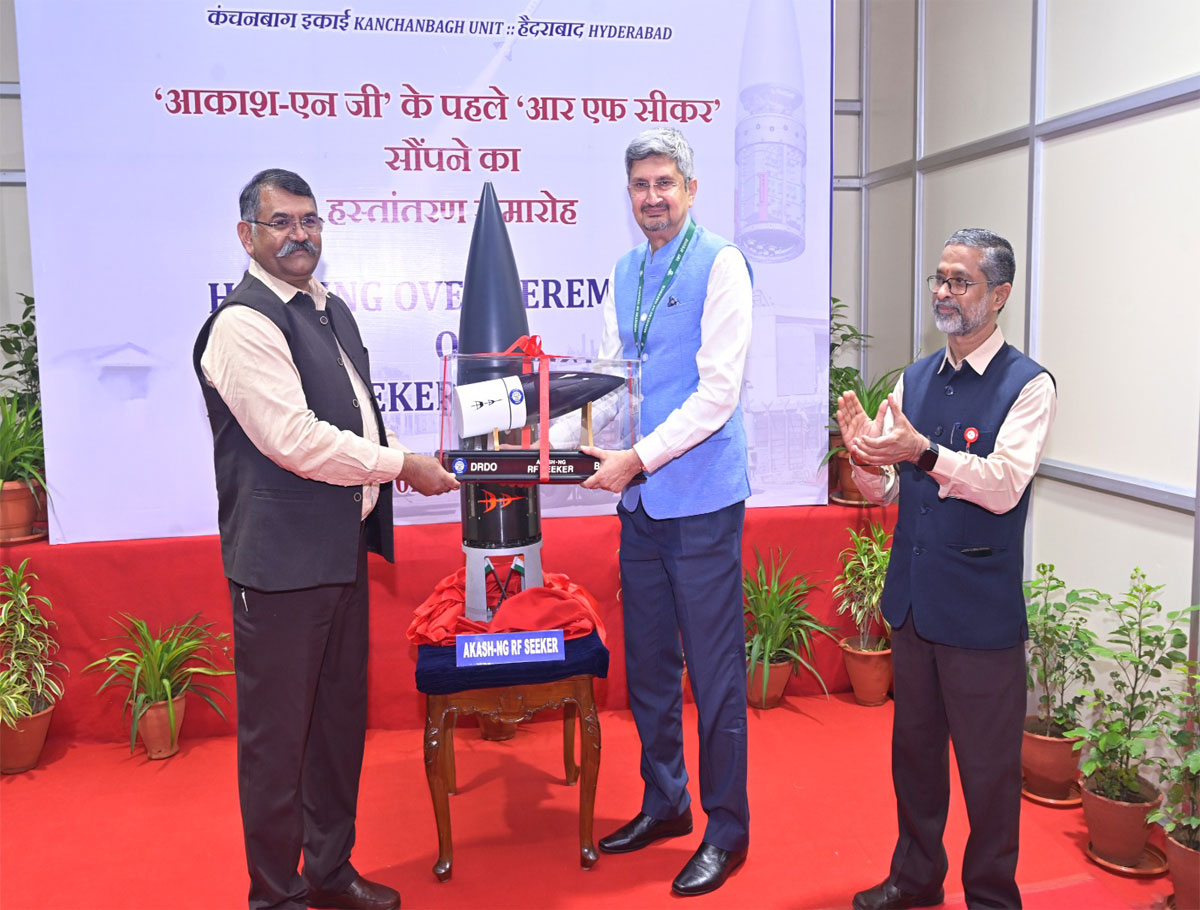 BDL Hands Over 1st RF Seeker Of Akash- NG Missile To DRDO