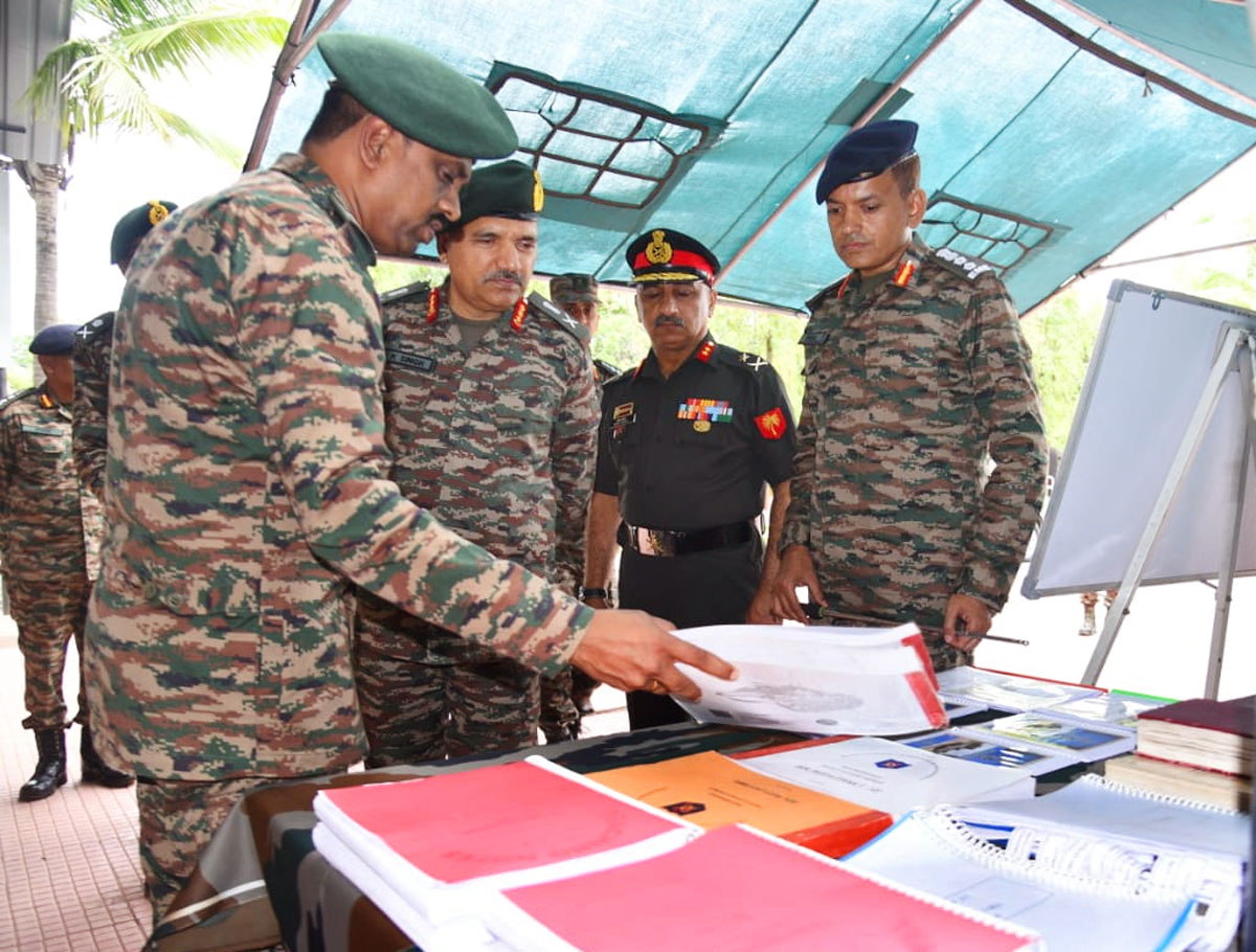 GOC-IN-C Southern Command Reviews Agniveer Training At 1 EME Centre