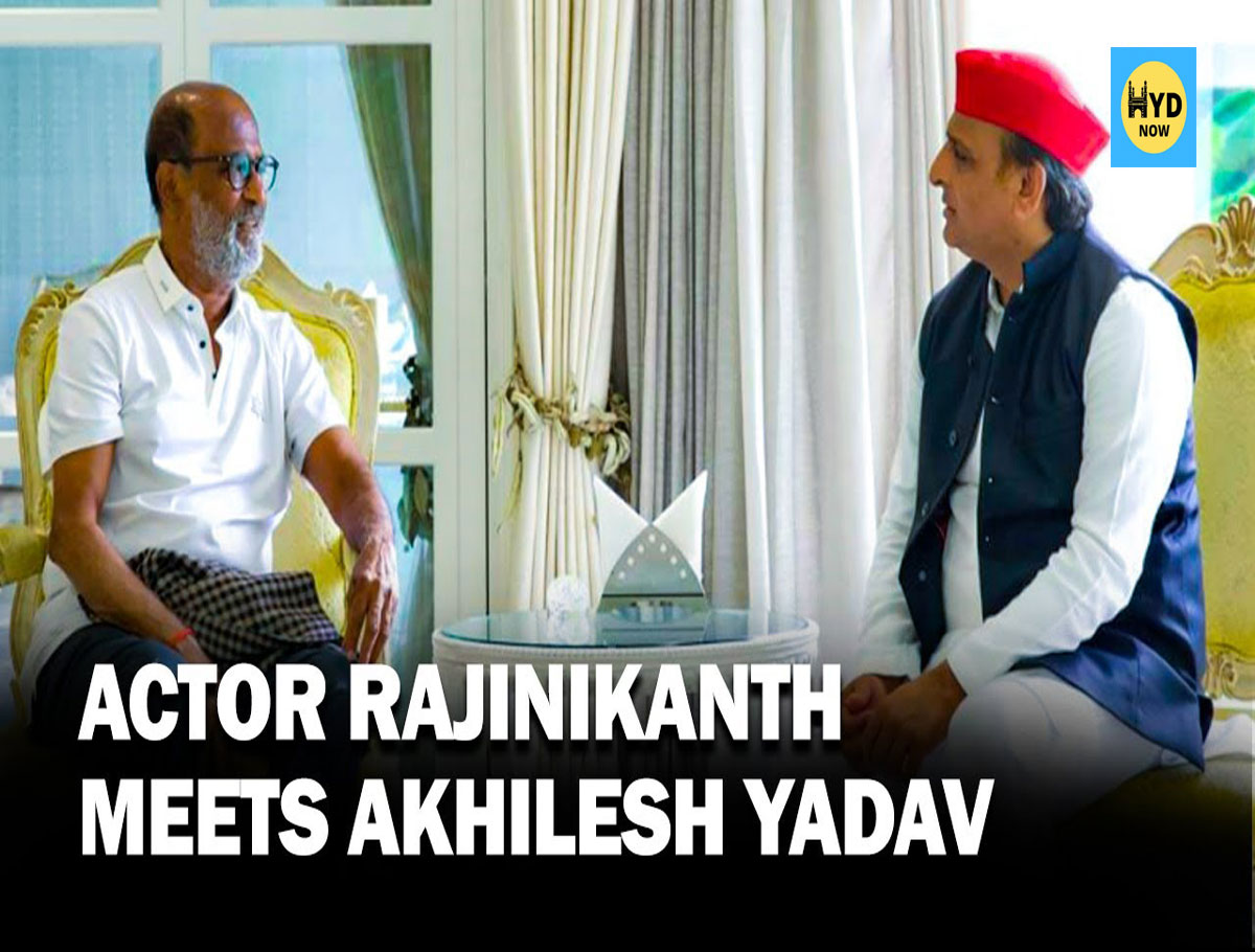 Actor Rajinikanth Meets Akhilesh Yadav