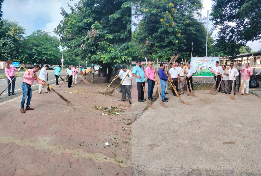 OFMK Organized a Cleanliness Drive at Ordnance Factory Medak Estate