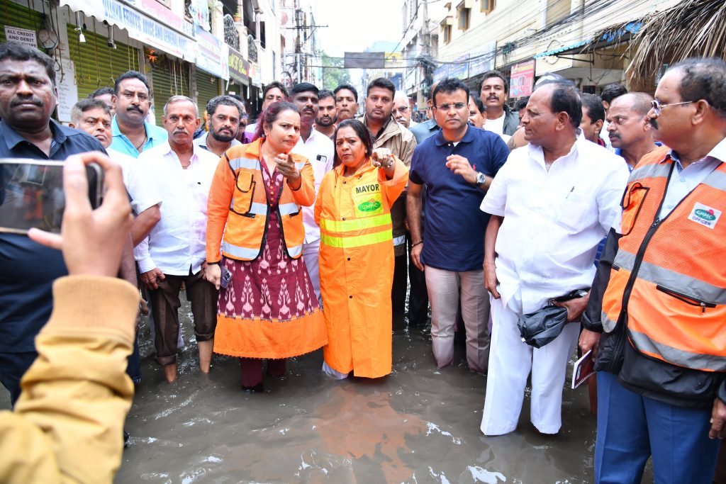 GHMC Mayor Inspected Low-Lying Areas In Hyderabad
