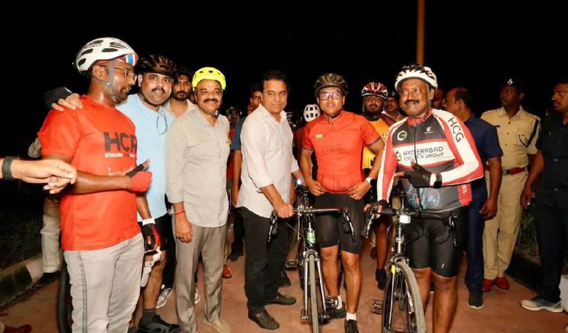 KTR inaugurates India’s first solar roof cycling track in Hyderabad