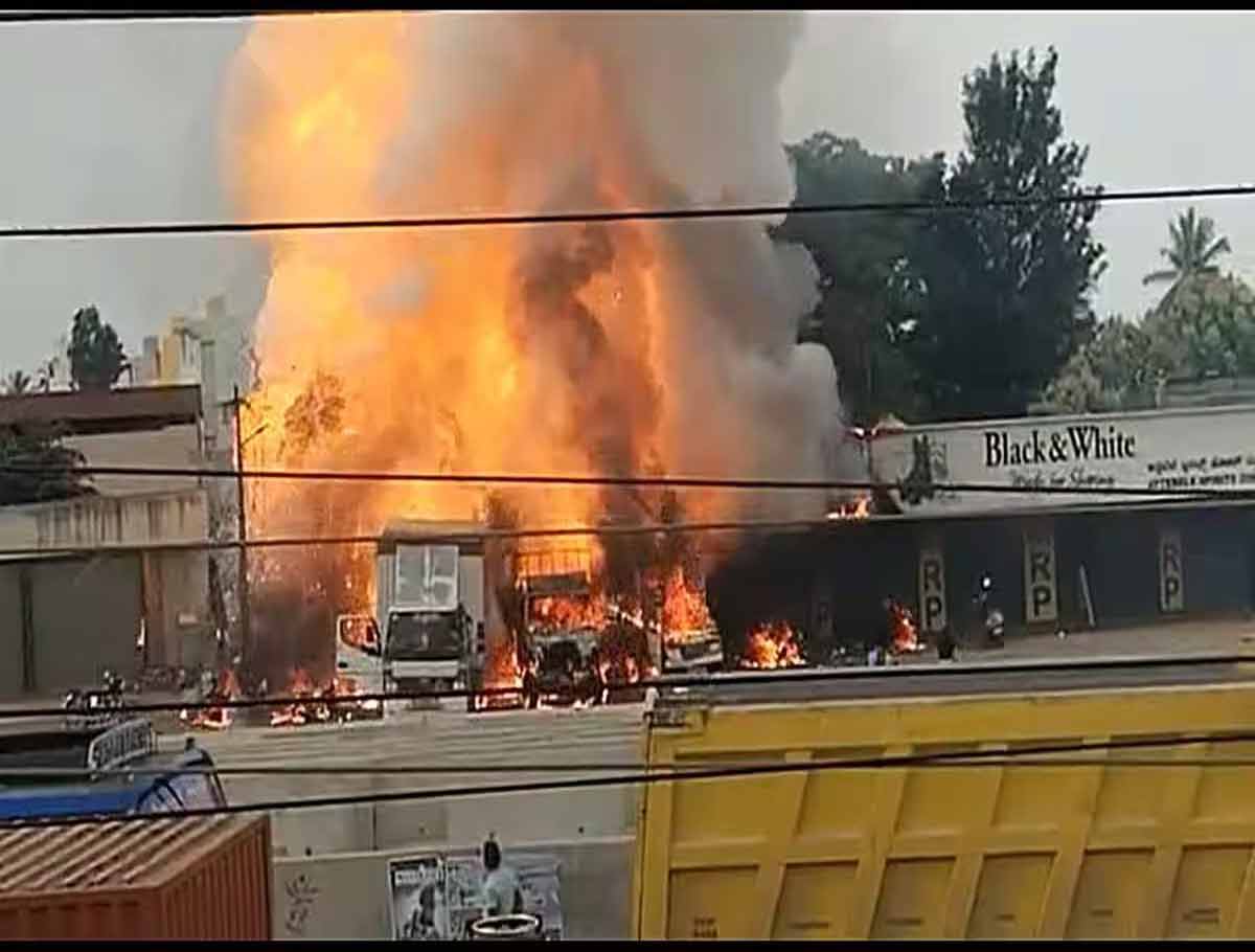 Fire in Bengaluru Cracker Shop Kills Six People