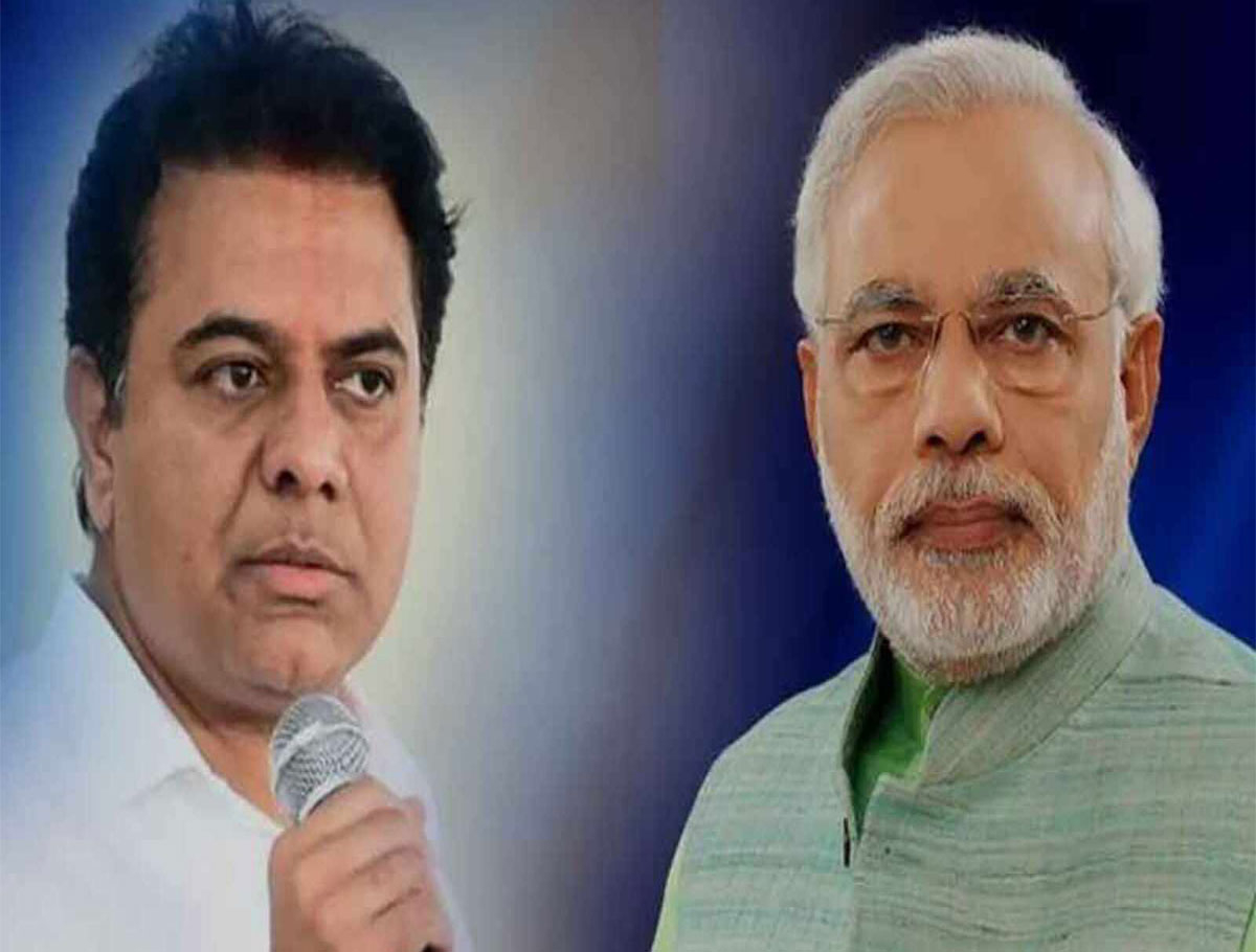 Once again KTR Asks Questions To PM Modi On Twitter
