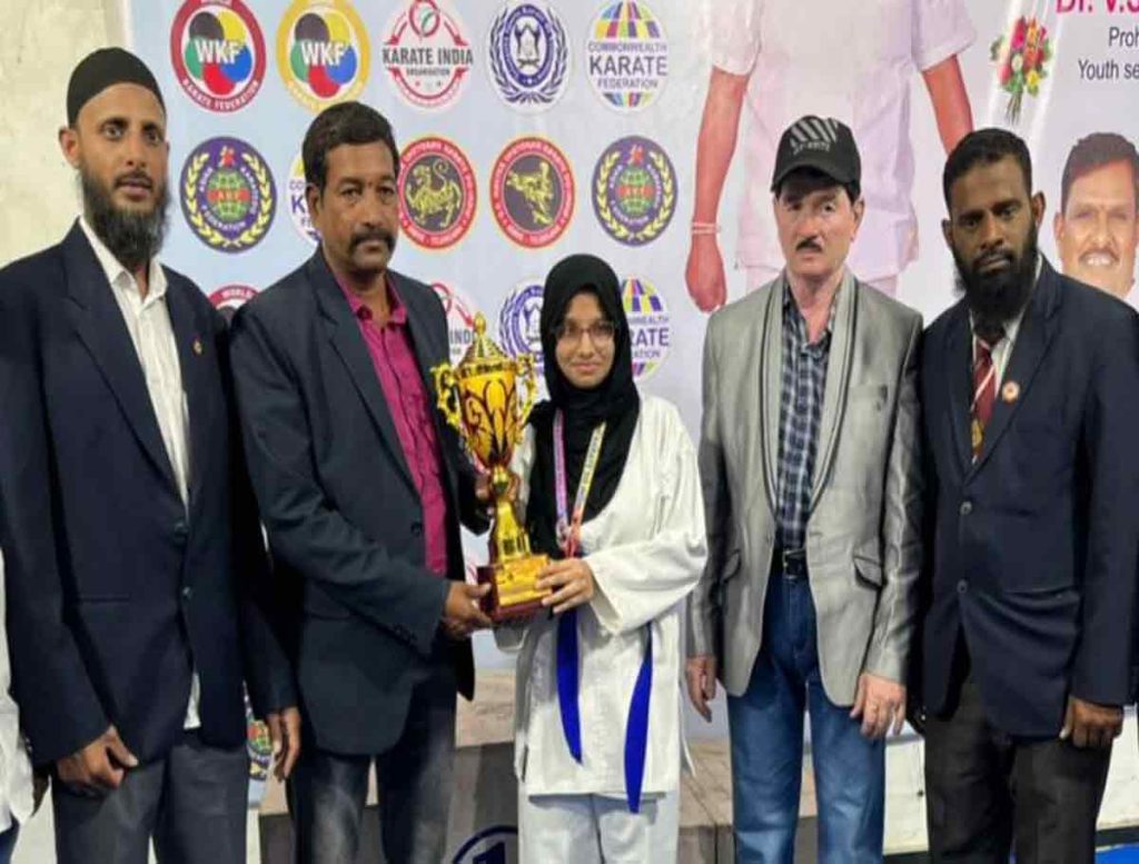 Hyderabad Hajra Mahvin Emerges Grand Champion At State Karate Championship