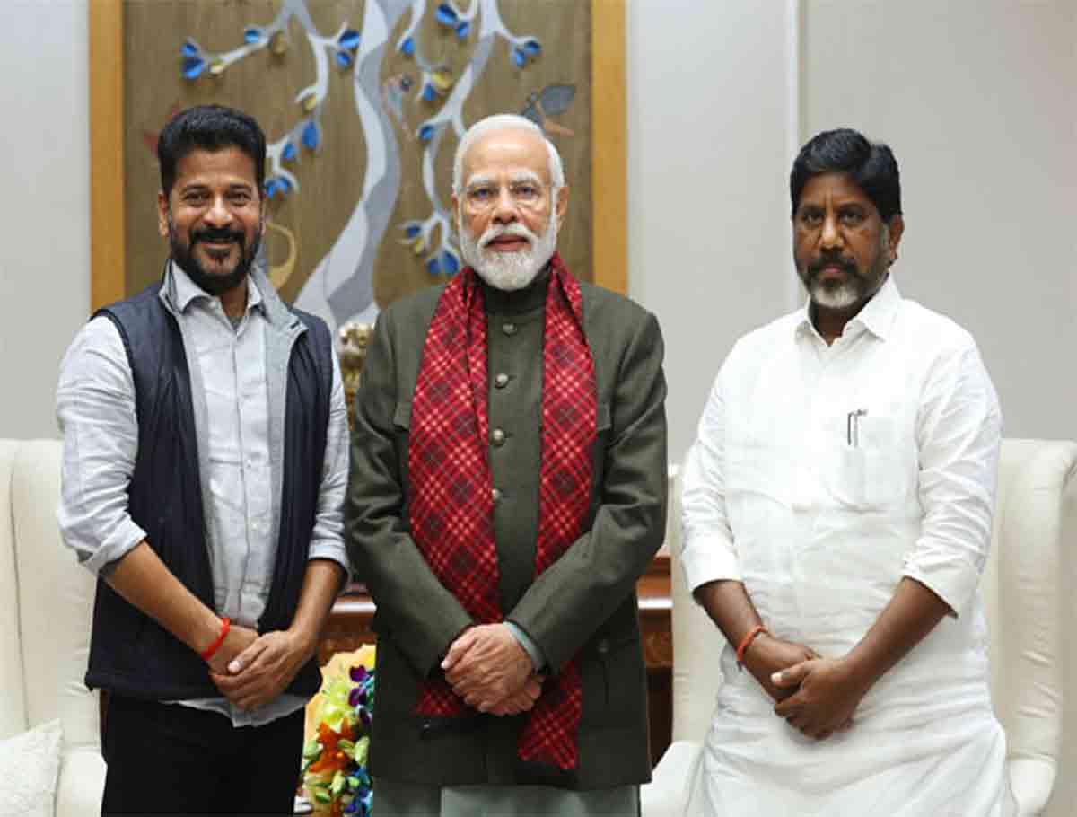 Revanth And Bhatti Met PM Modi In New Delhi
