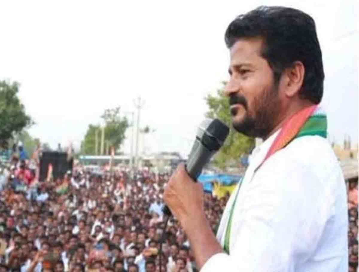 Revanth Left For Gandhi Bhavan In A Huge Rally 