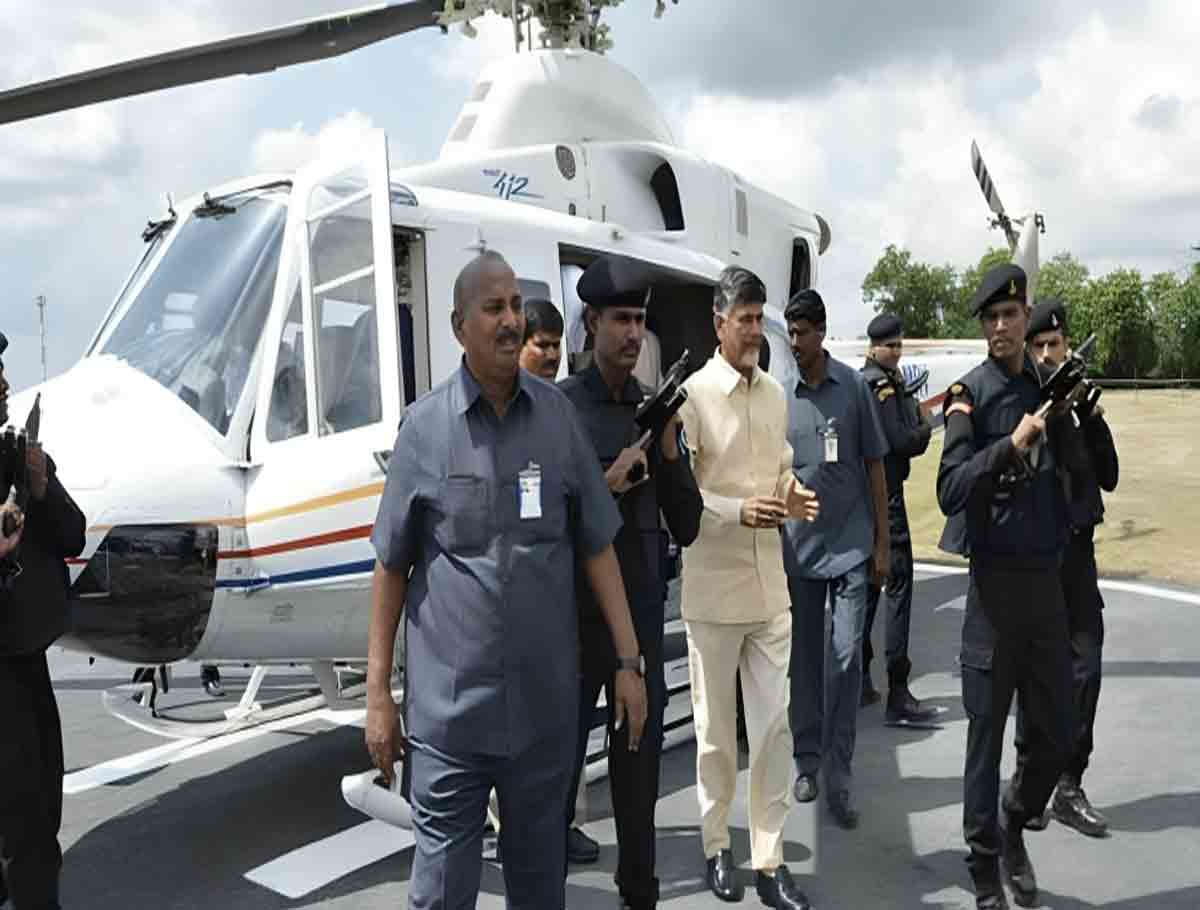 Helicopter Carrying Chandrababu Naidu Went On The Wrong Route