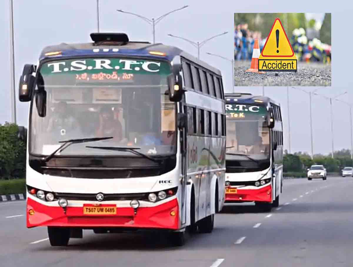 Road Accident of TSRTC Bus Due to Brake Failure in Hyderabad