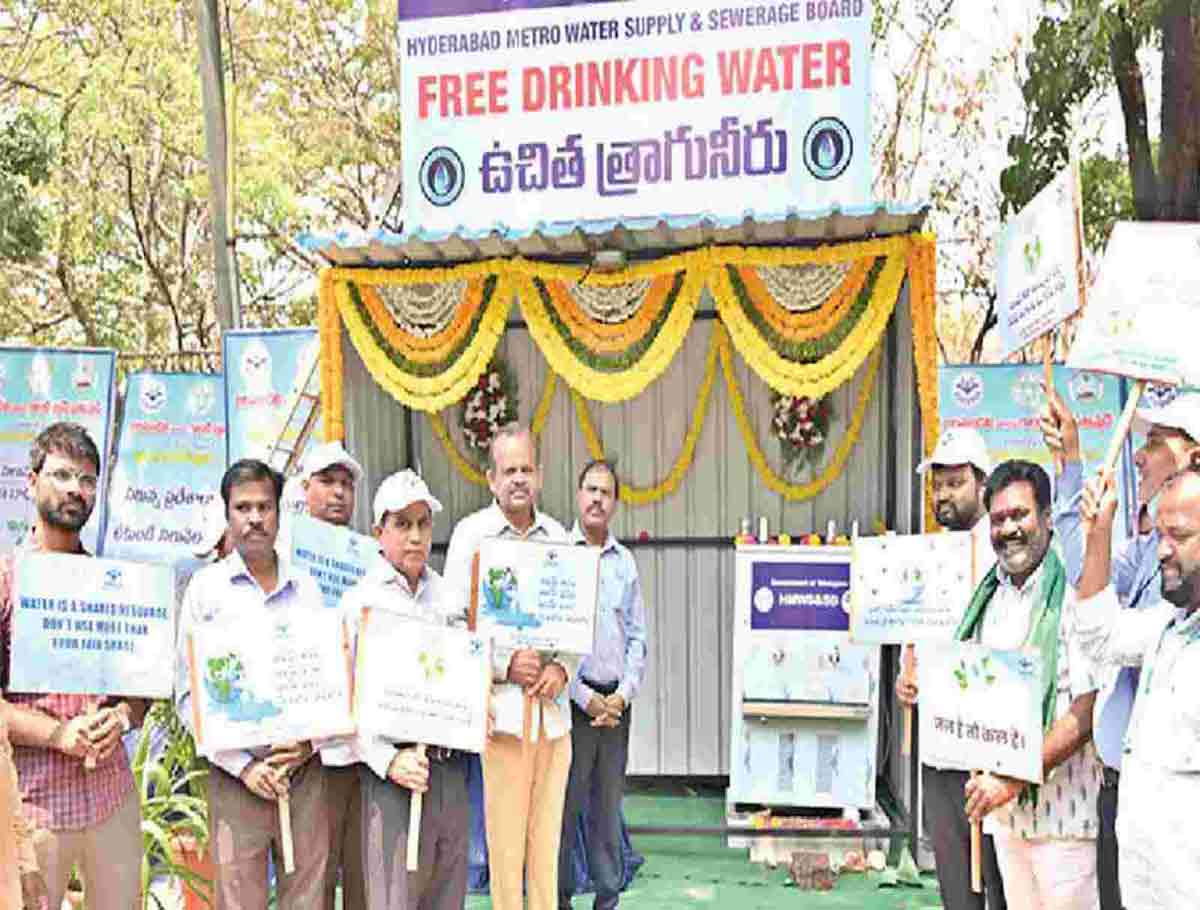 Hyderabad Gets Relief: HMWSSB Set Up Water Kiosks