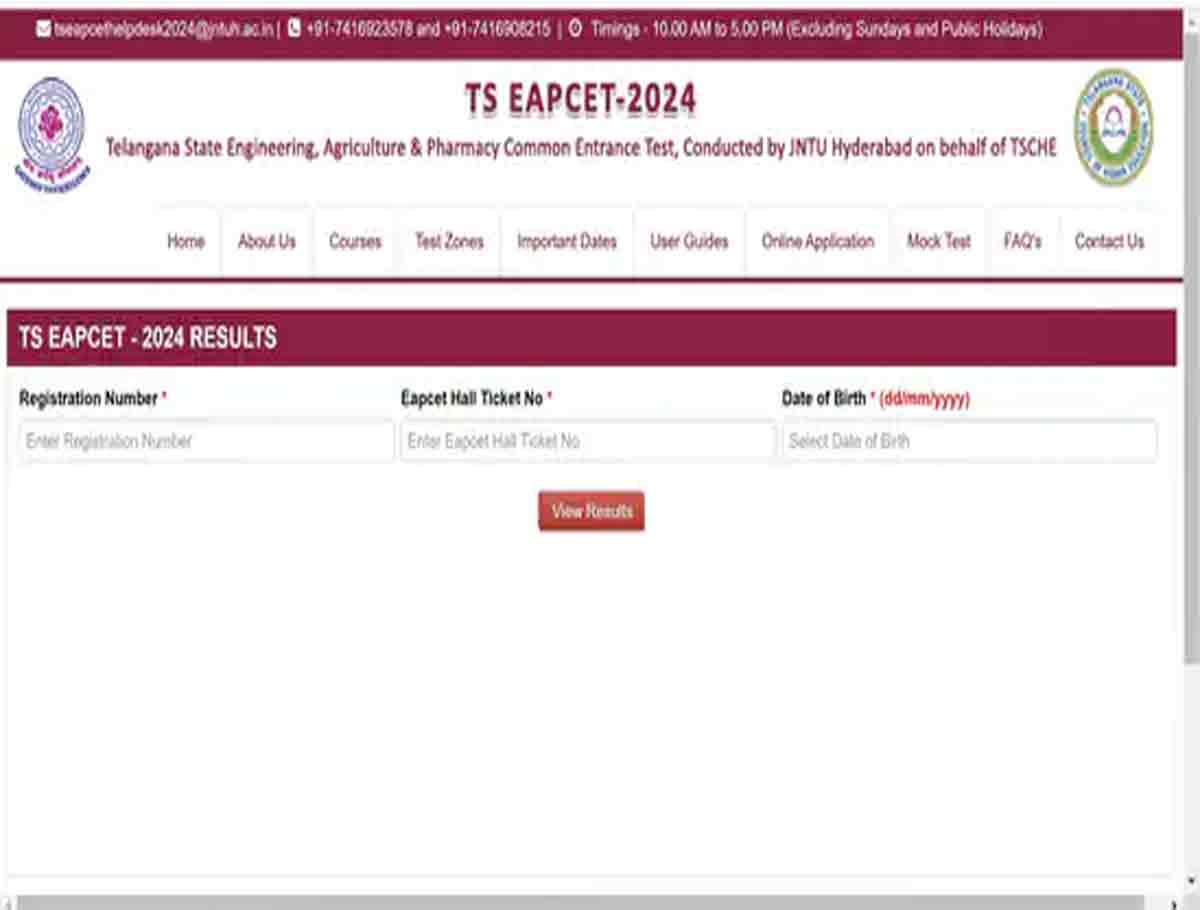 Telangana EAPCET-2024 Results Out 