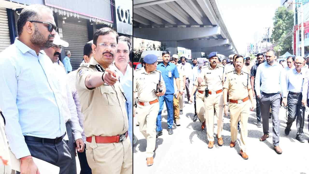 GHMC, Hyderabad Police Inspect Shaikpet–Tolichowki Road Widening Works to Ease Traffic Congestion