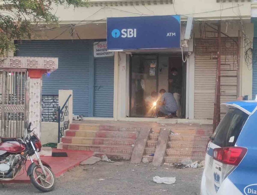 SBI ATM Stolen Near Yellareddypet Police Station