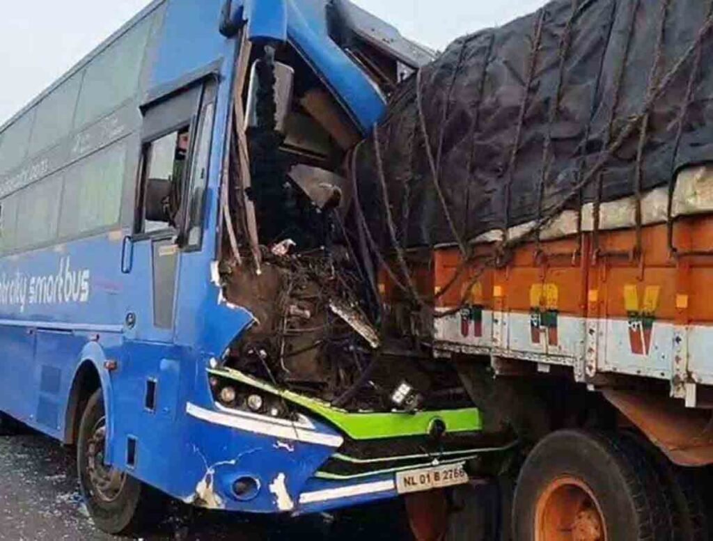 Bus Accident On NH 65 Near Kodad Leaves 16 Injured